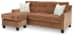 Amity Bay - 3 Pc. - Sofa Chaise, Chair, Ottoman - Clay