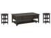 Westley Falls - Rectangular Cocktail Table With 2 Accent End Tables - Graphite