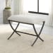Brisby - Gray Fabric Small Bench
