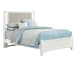 Bonanza - King Upholstered Bed With Mansion Footboard - White / Pebble Gray