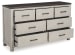 Darborn - Gray / Brown - 6 Pc. - Dresser, Mirror, Chest, California King Panel Bed