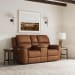 Henry - Power Reclining Loveseat With Console & Power Headrests & Lumbar - Caramel