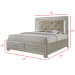 Platinum - Queen Platform Storage 6 Piece Bedroom Set - Сhampagne