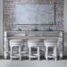 Magnolia Manor - 4 Piece Console Set (1 Console 3 Stools) - White