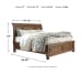 Flynnter - Medium Brown - 6 Pc. - Dresser, Mirror, King Sleigh Bed With 2 Storage Drawers, Nightstand