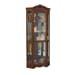PFC Curios - Mirrored Corner Curio Cabinet - Warm Cherry Brown