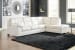 Donlen - White - 4 Pc. - Right Arm Facing Corner Chaise 2 Pc Sectional, Rocker Recliner, Ottoman