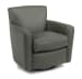 Kingman - Leather Swivel Glider - Dark Gray