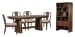 Belville - Extendable Trestle Dining Table With 4 Side Chairs And Display Cabinet - Chestnut Brown