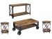 Pinebrook - Rectangular Starter Cocktail Table With 2 Round Accent Tables And Sofa Table - Distressed Natural Pine