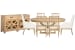 Coventry - Extendable 48" Round Dining Table With 4 Side Chairs, 2 Host Chairs And Buffet - Honey Maple / White