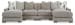 Aslan Court - Pebble - 4-Piece Sofa Pit Sectional