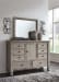 Harrastone - Gray - 5 Pc. - Dresser, Mirror, King Panel Storage Bed