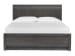 Kinsley - Queen Panel Bed, 2 Nightstands And Drawer Dresser With Portrait Mirror - Black Heron