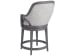 Appellation - Upholstered Swivel Counter Stool - Gray