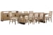 Tristan - Extendable Trestle Dining Table With 8 Side Chairs And Sideboard - Swiss Coffee / Beige