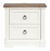 Kingston - Drawer Nightstand - Whisper White And Cerused Nutmeg