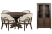Jubilee - 54" Round Dining Table With 4 Arm Chairs And Display Cabinet - Brown / White