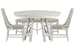Heron Cove - 52" Round Dining Table With 2 Host Chairs And Curved Bench - Chalk White And Dovetail Gray