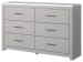 Cottonburg - Light Gray / White - Six Drawer Dresser