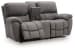 Bakerstein - Power Reclining Loveseat/Console/Adjustable Headrest - Galaxy