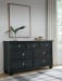 Lanolee - Black - 8 Pc. - Dresser, Mirror, Chest, King Panel Bed, 2 Nightstands