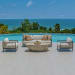 Borneo - Outdoor Sofa - Brown / Oyster White
