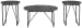 Garvine - Charcoal / Black - Occasional Table Set (Set of 3)