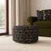 Pouf - Cocktail Ottoman - Black / Dark Brown