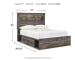 Drystan - Multi - Full Bookcase Bed With 4 Storage Drawers