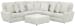 Majesty - 3 Piece Deep Seating Power Reclining Sectional With 1 Castered Cocktail Ottoman - White