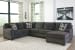 Ballinasloe - Smoke - Right Arm Facing Corner Chaise 3 Pc Sectional