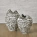 In Touch - 11" Vase - Brown / White