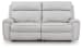 Social Pointe - Pearl / Ash - 2-Piece Reclining Loveseat