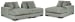 Lindyn - Fog - 3-Piece Sectional With Double Chaises