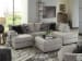 Megginson - Storm - 4 Pc. - Right Arm Facing Corner Chaise 2 Pc Sectional, Chair, Ottoman