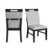 Transcend - Dining Side Chair With Fabric (Set of 2) - Charcoal And Light Gray