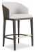 Curata - Upholstered Bar Stool - Dark Brown / Beige