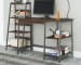 Soho - Dark Brown - Home Office Desk And Shelf