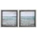Aqua Horizon - Framed Prints (Set of 2) - Blue