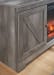 Wynnlow - Gray - 2 Pc. - 63" TV Stand With Faux Firebrick Fireplace Insert