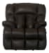 Victor - Leather Power Lay Flat Chaise Recliner - Dark Brown