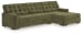 Caspian-Town - Olive - 2-Piece Sectional With RAF Corner Chaise