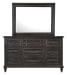 Calistoga - Drawer Dresser With Landscape Mirror - Weathered Charcoal
