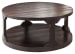 Rogness - Rustic Brown - Round Cocktail Table