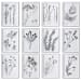 Contemporary Botanicals - Framed Prints, Set Of 12 - Black