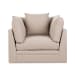 Audrey - Upholstered Swivel Chair - Dawn Brown