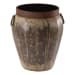 Neith - Metal Drum Accent Table - Dark Brown