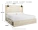Cambeck - Whitewash - King Panel Bed With Side Storage Drawers