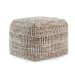 Shades - Performance Vicoramel Pouf 18' x 18' x 14' - Caramel Multi
